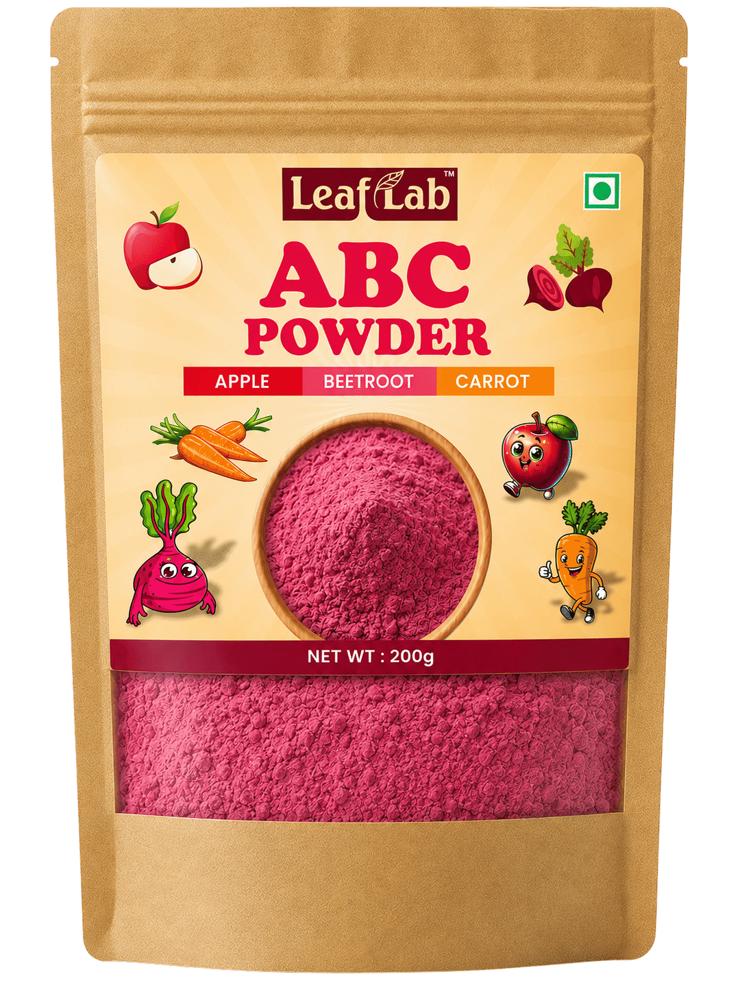 ABC Juice Powder — Apple Beetroot Carrot Instant Health Drink Mix